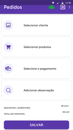 Tela do sistema