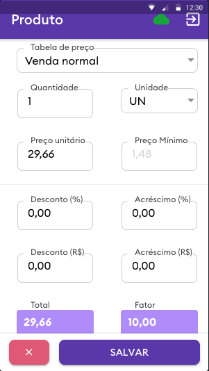 Tela do sistema