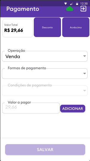 Tela do sistema